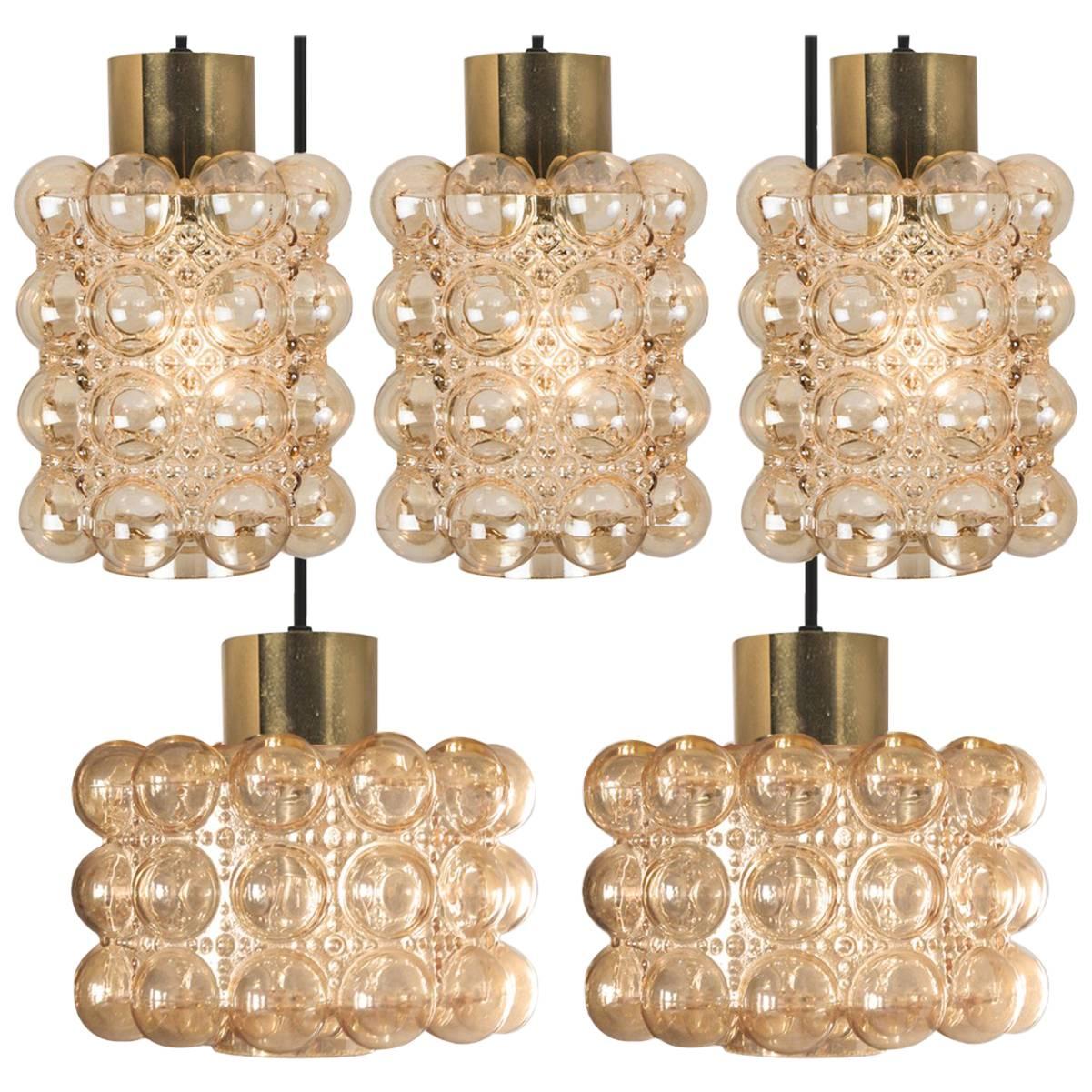 Pair of Glass Wall Lights Sconces by Helena Tynell for Glashütte Limburg, 1960 5