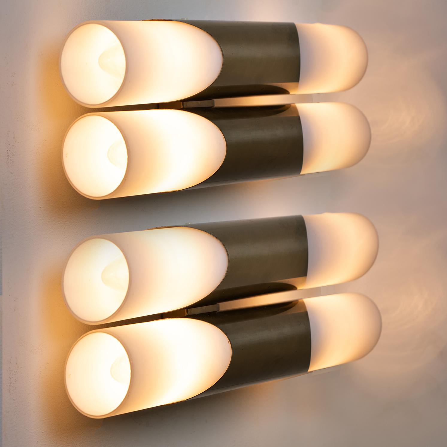 Four Wall Sconces or Wall Lights in the Style of RAAK Amsterdam, 1970 For Sale 7