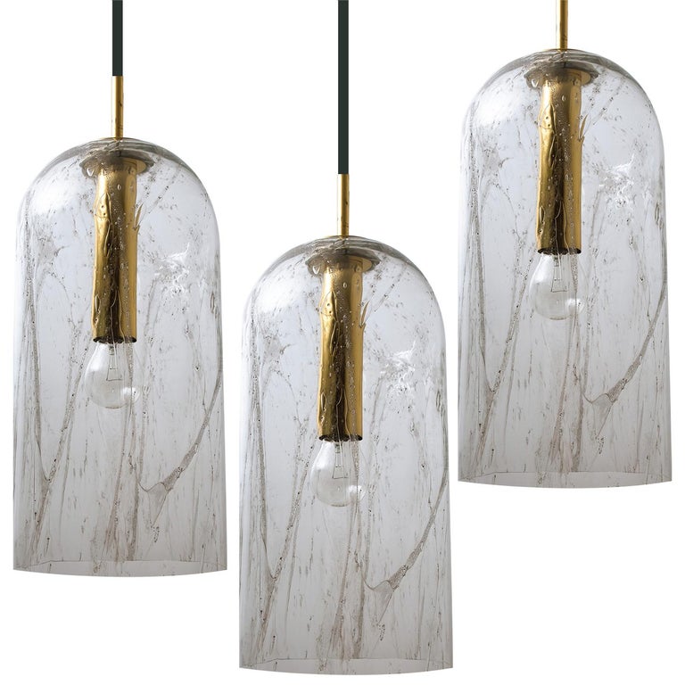One Of Three Textured Glass Pendant Lamps By Doria 1960 For At One Of Three Textured Glass Pendant Lamps By Doria 1960 For At 1stdibs