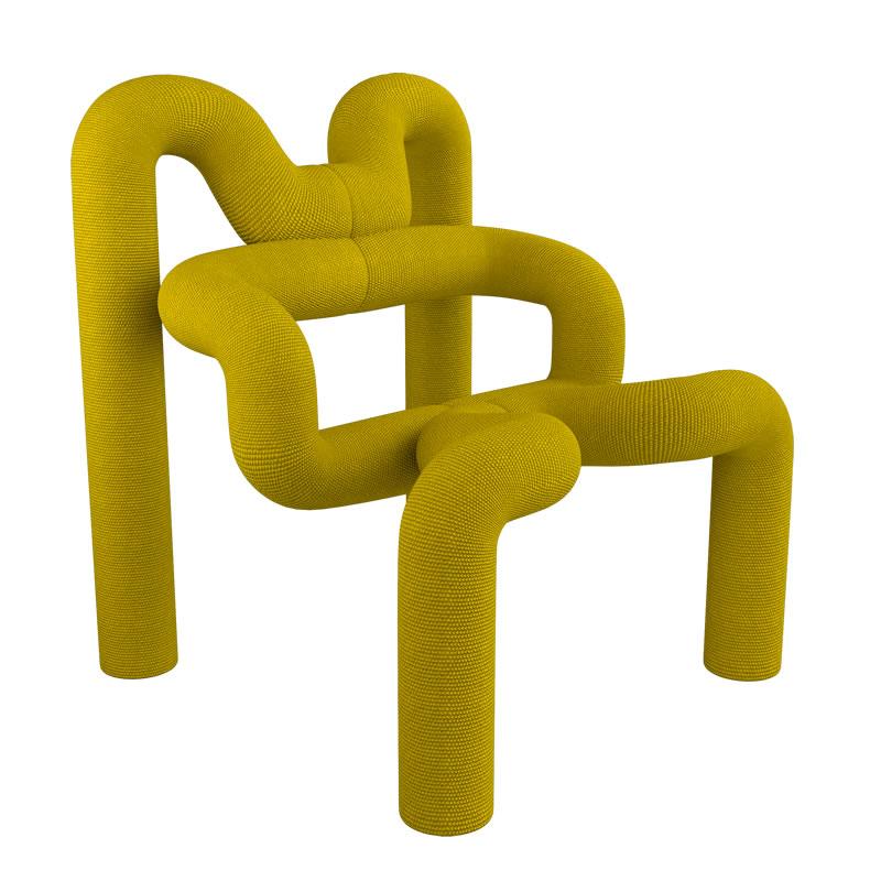 Mid-Century Modern Pair of Iconic Yello Lounge Chairs by Terje Ekstrom, Norway, 1980s
