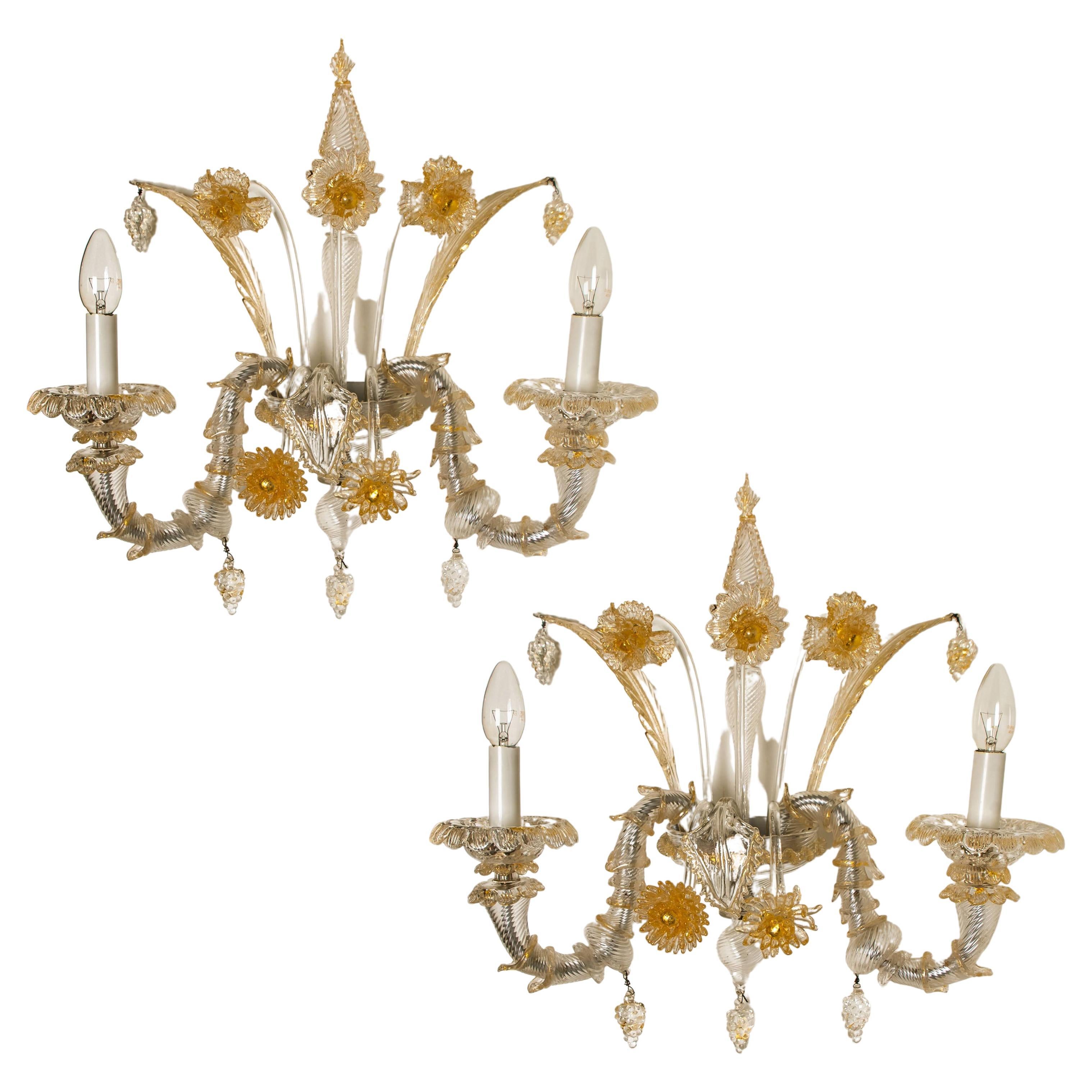 Vintage Murano Gallery Wall Lights and Sconces