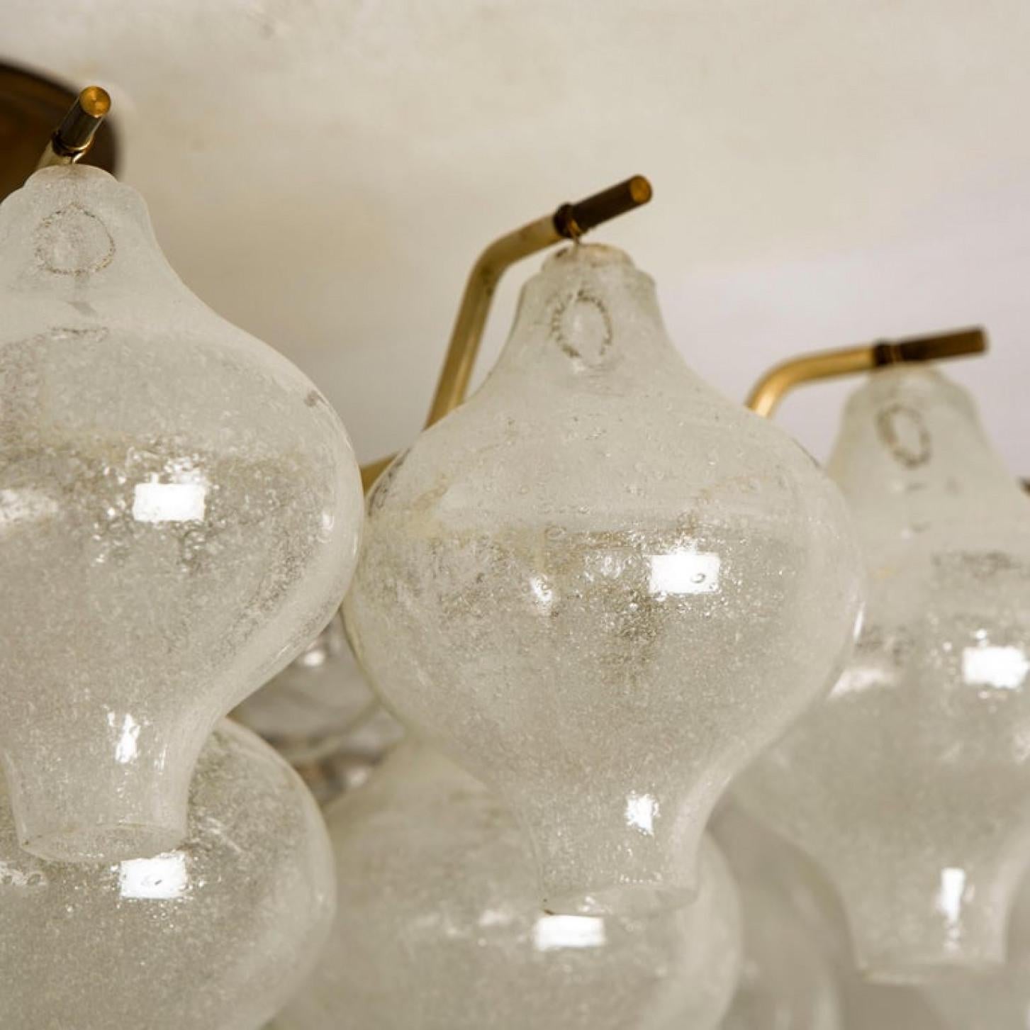 Altro Apparecchio di illuminazione in vetro trasparente 'Tulipan' di Kalmar, Austria 1960 in vendita