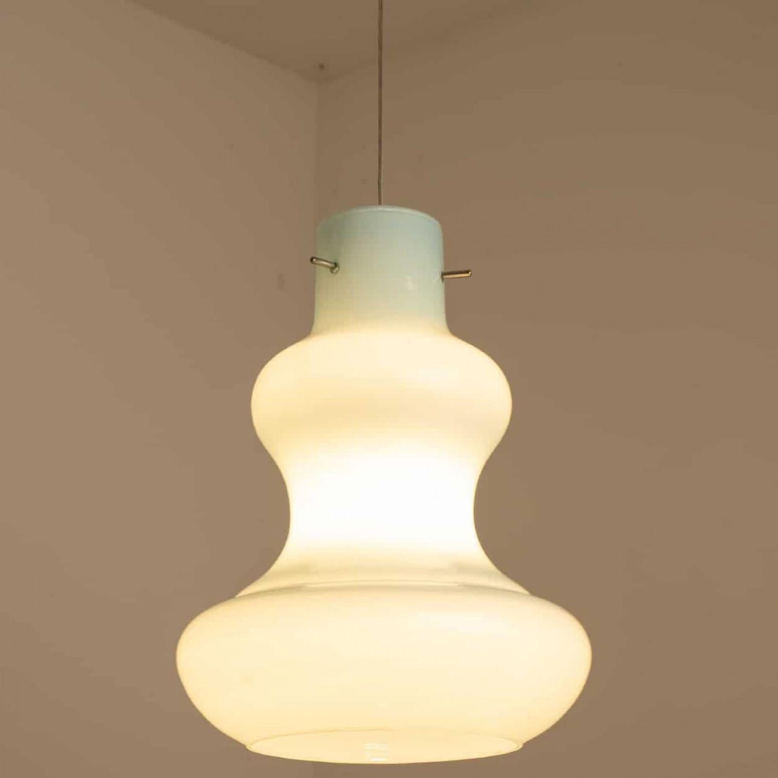 1 delle 5 luci a sospensione in vetro di Murano di Massimo Vignelli per Venini, 1960 in vendita 2