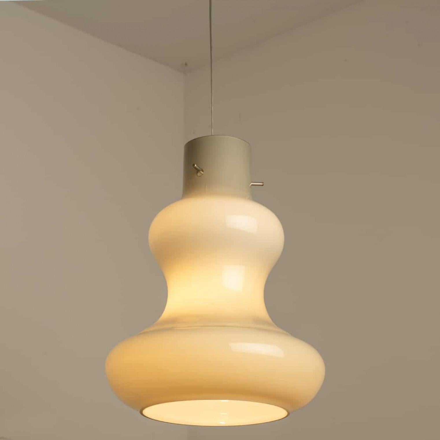 1 delle 5 luci a sospensione in vetro di Murano di Massimo Vignelli per Venini, 1960 in vendita 5