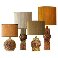 1 des 4 lampes Rooke, abat-jour en soie sur mesure de R. Houben