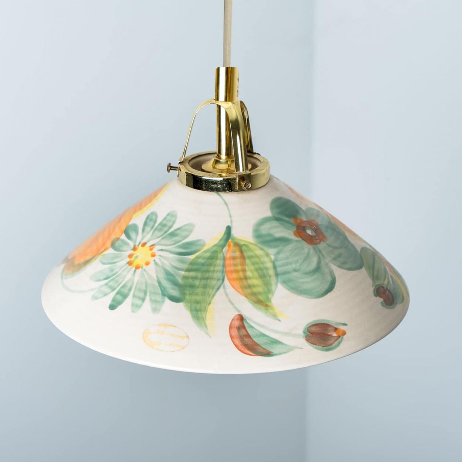 1 delle 2 lampade a sospensione in ceramica di Søholm Stentøj, anni '60/'70 in vendita 4