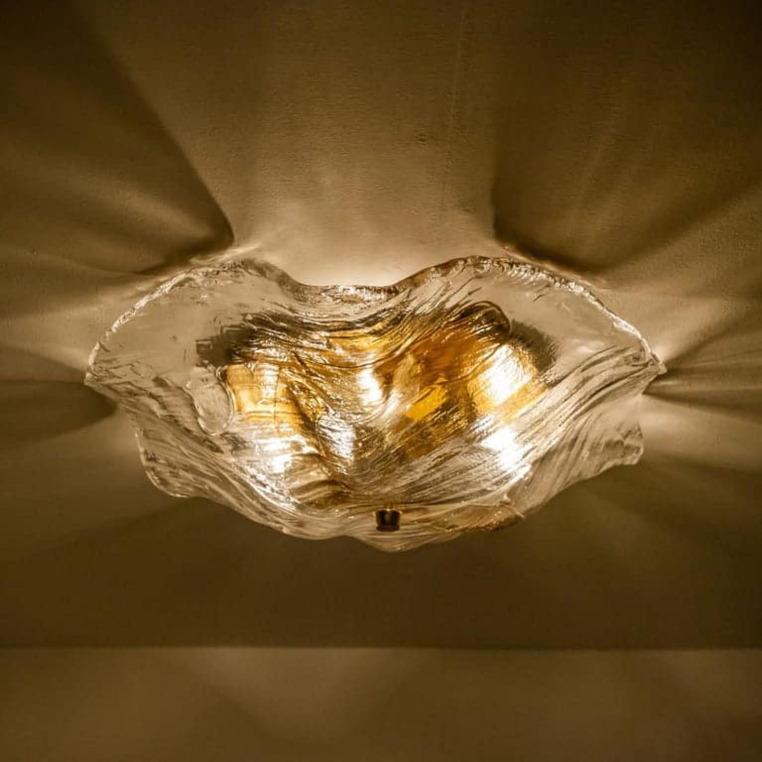 J.T. Monture encastrée Kalmar Franken ambrée et transparente, Autriche, 1960 en vente 6