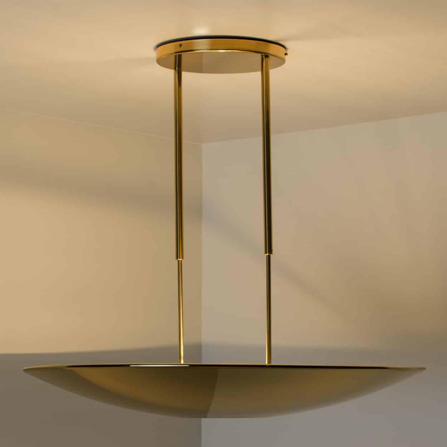 German Florian Schulz XL Brass Pendant Lamp or Ceiling Fixture For Sale