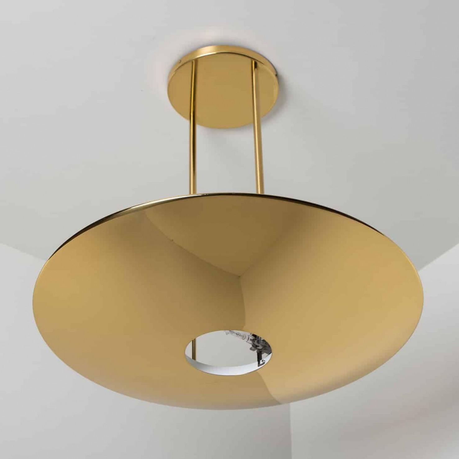 Florian Schulz XL Brass Pendant Lamp or Ceiling Fixture In Good Condition For Sale In Rijssen, NL