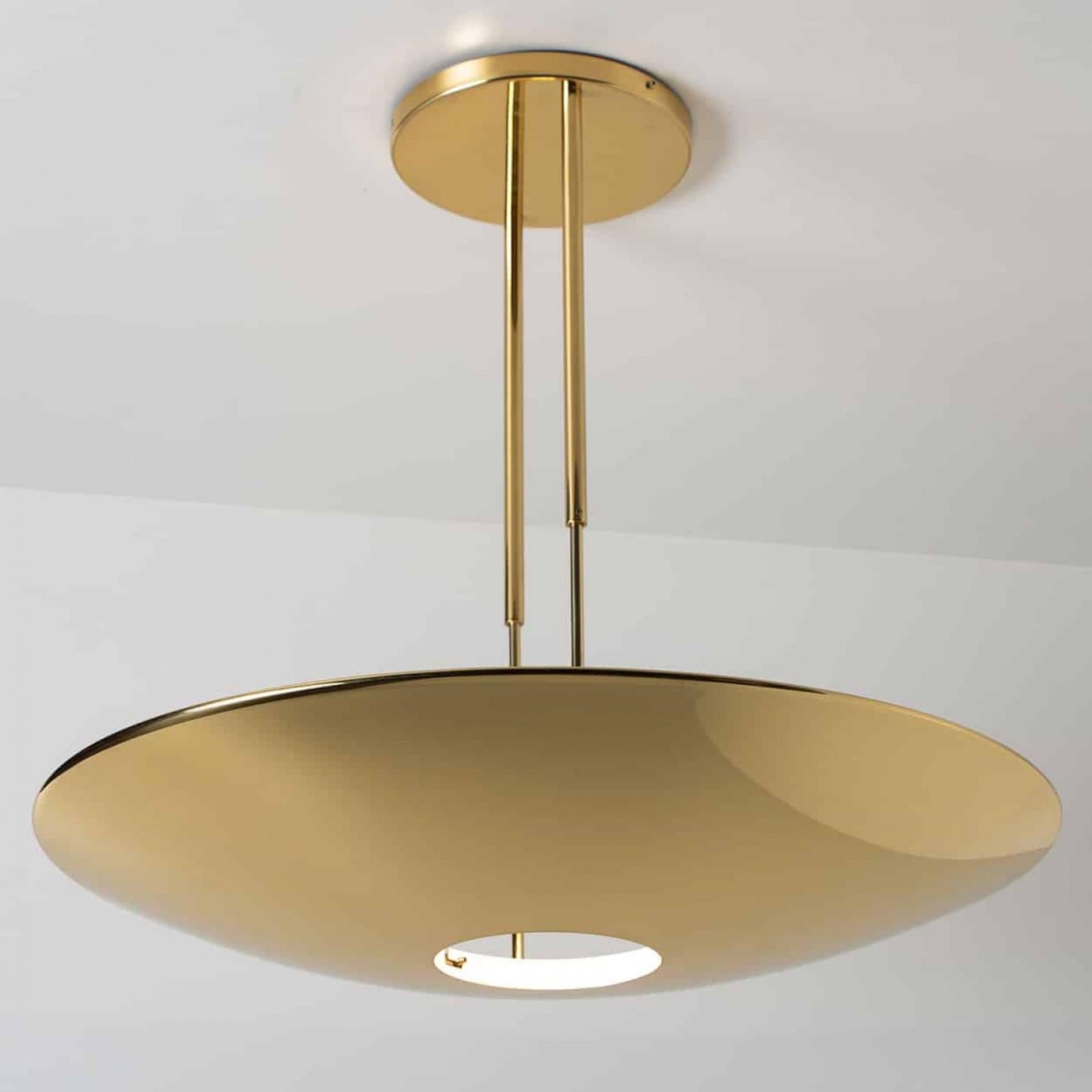 Florian Schulz XL Brass Pendant Lamp or Ceiling Fixture For Sale 1