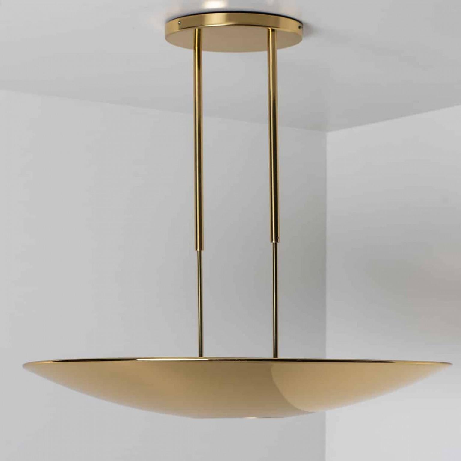 Contemporary Florian Schulz XL Brass Pendant Lamp or Ceiling Fixture For Sale