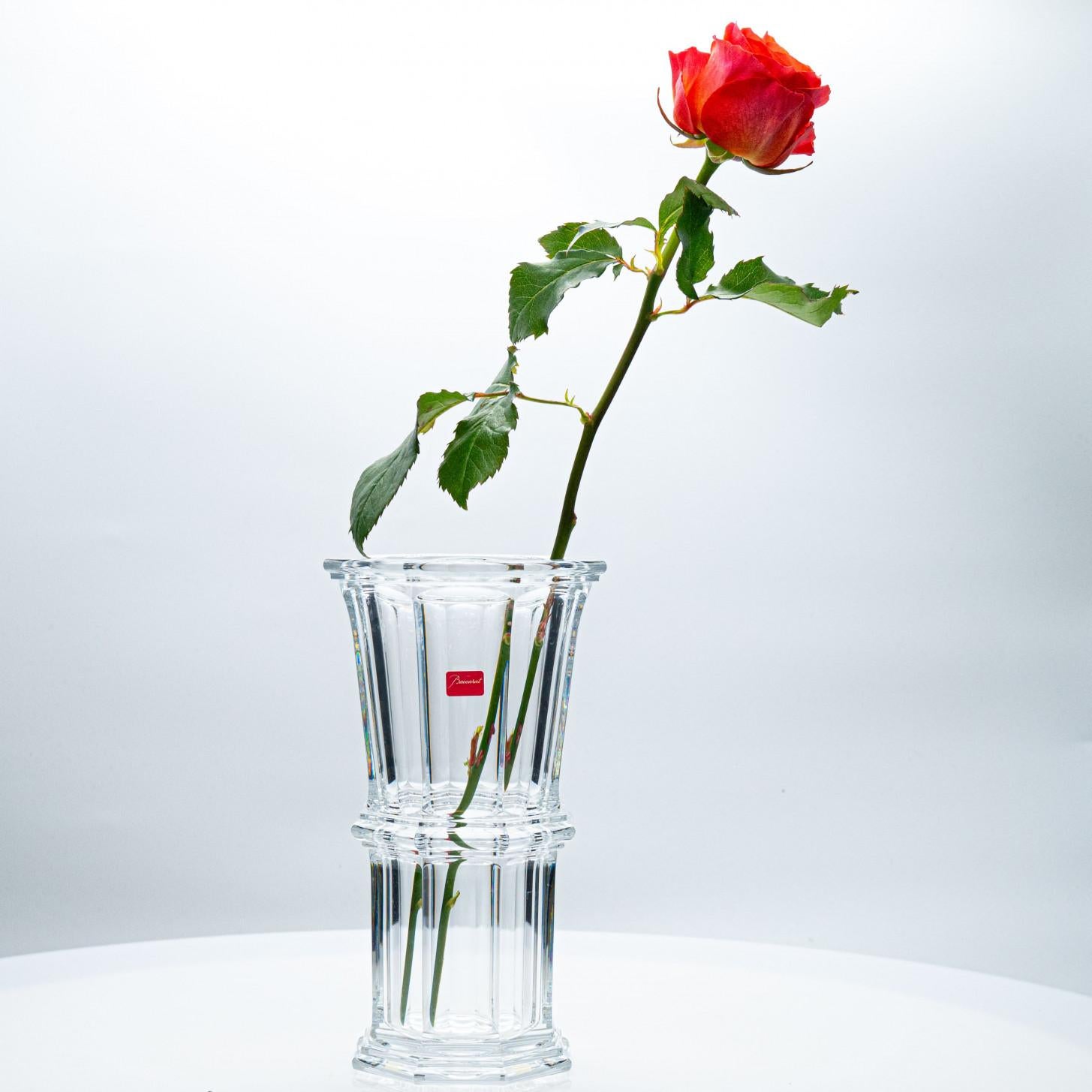 Ensemble XL de grands vases Baccarat et Saint Louis, cristal rouge profond, France en vente 5
