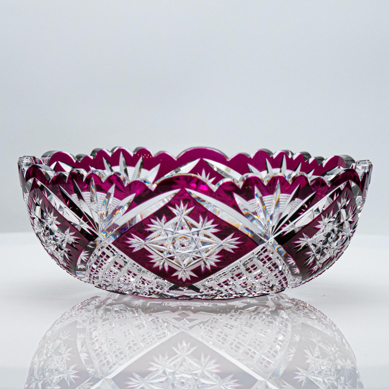 Art Nouveau Set di 2 oggetti Baccarat e Saint Louis, cristallo viola, Francia, 1930 in vendita