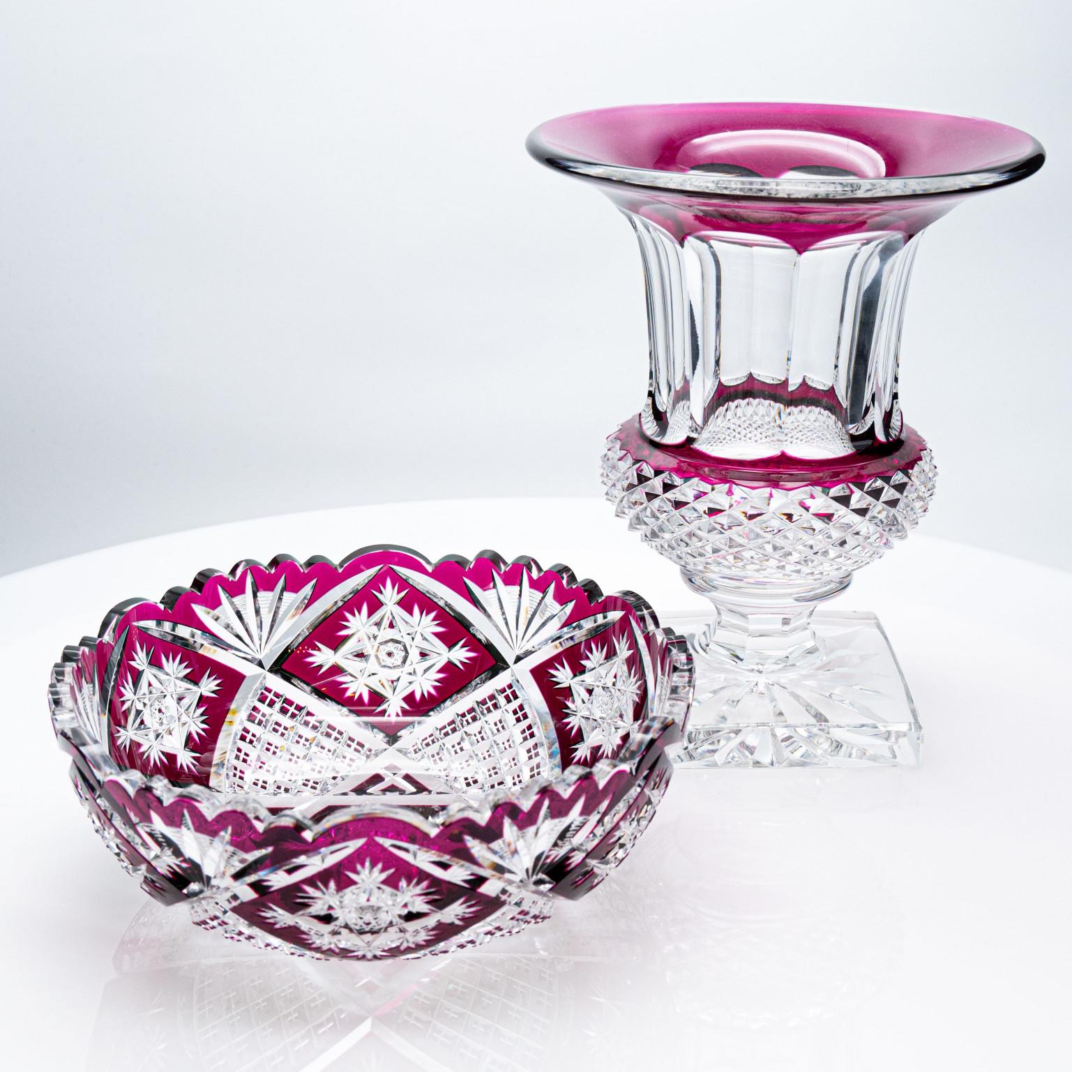 Set di 2 oggetti Baccarat e Saint Louis, cristallo viola, Francia, 1930 in vendita 6