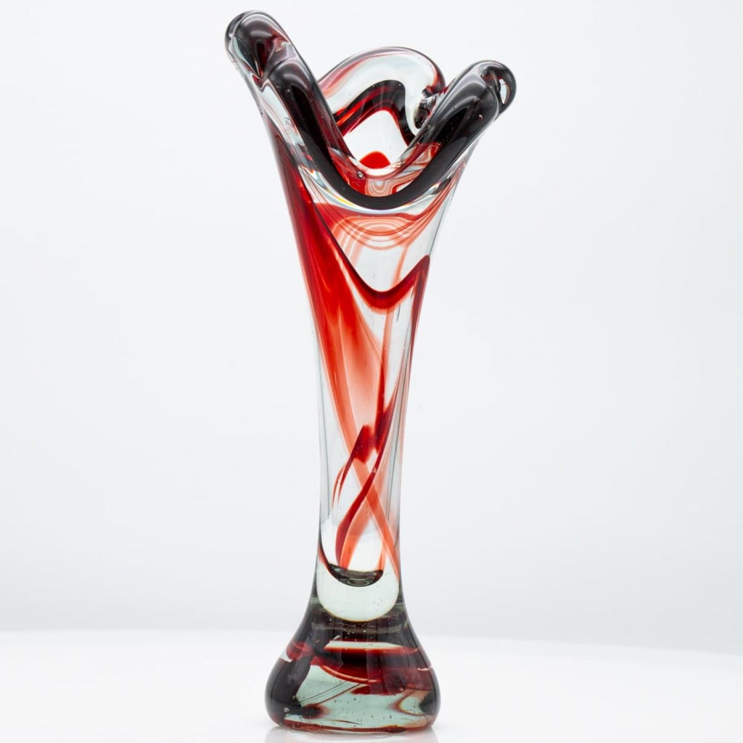 Set of 7 Murano Multi-coloured Glass Vases, Italy, 1970 For Sale 7