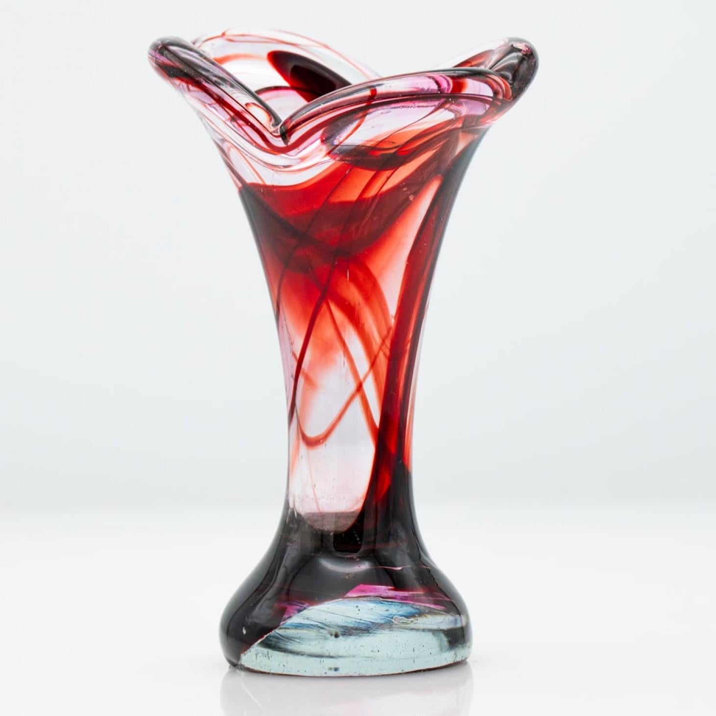 Set of 7 Murano Multi-coloured Glass Vases, Italy, 1970 For Sale 5
