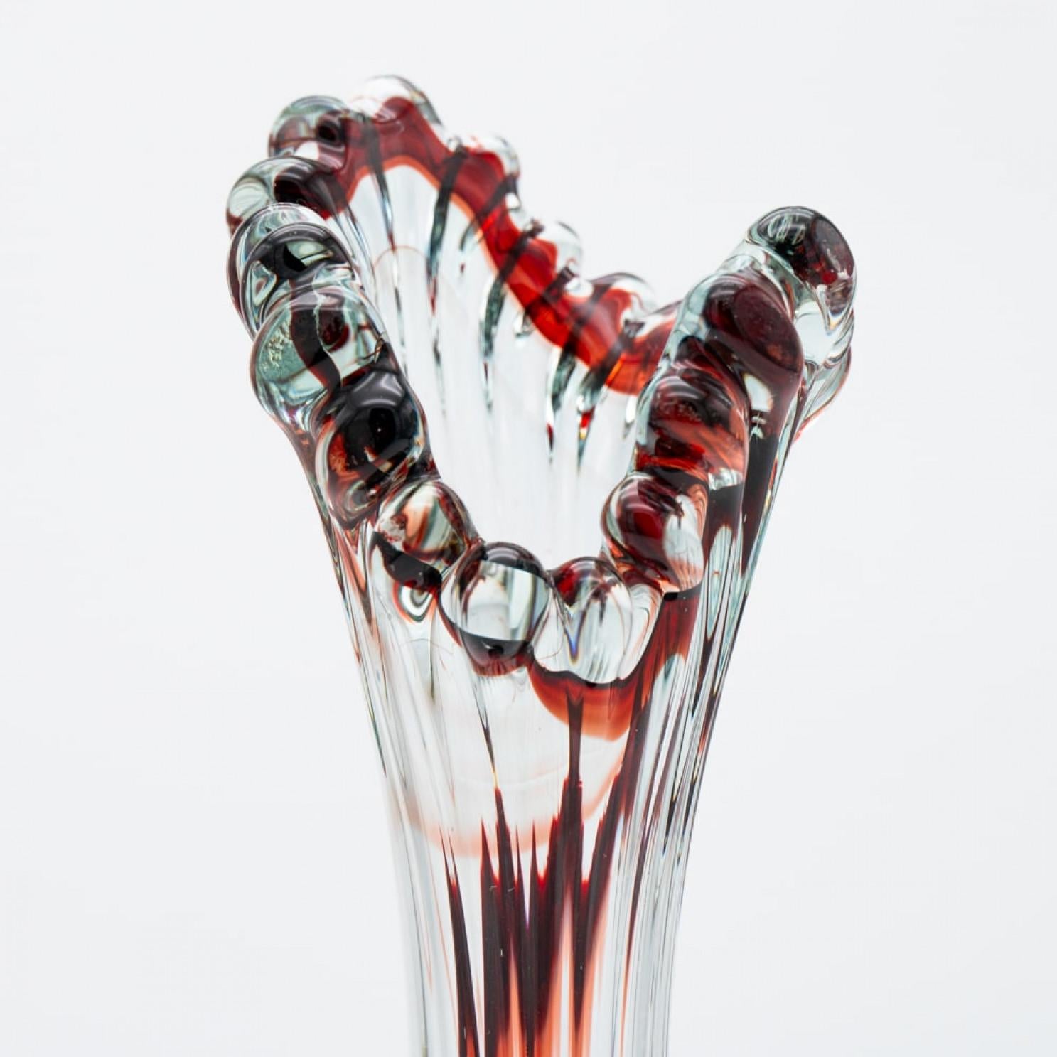 Set of 7 Murano Multi-coloured Glass Vases, Italy, 1970 For Sale 4