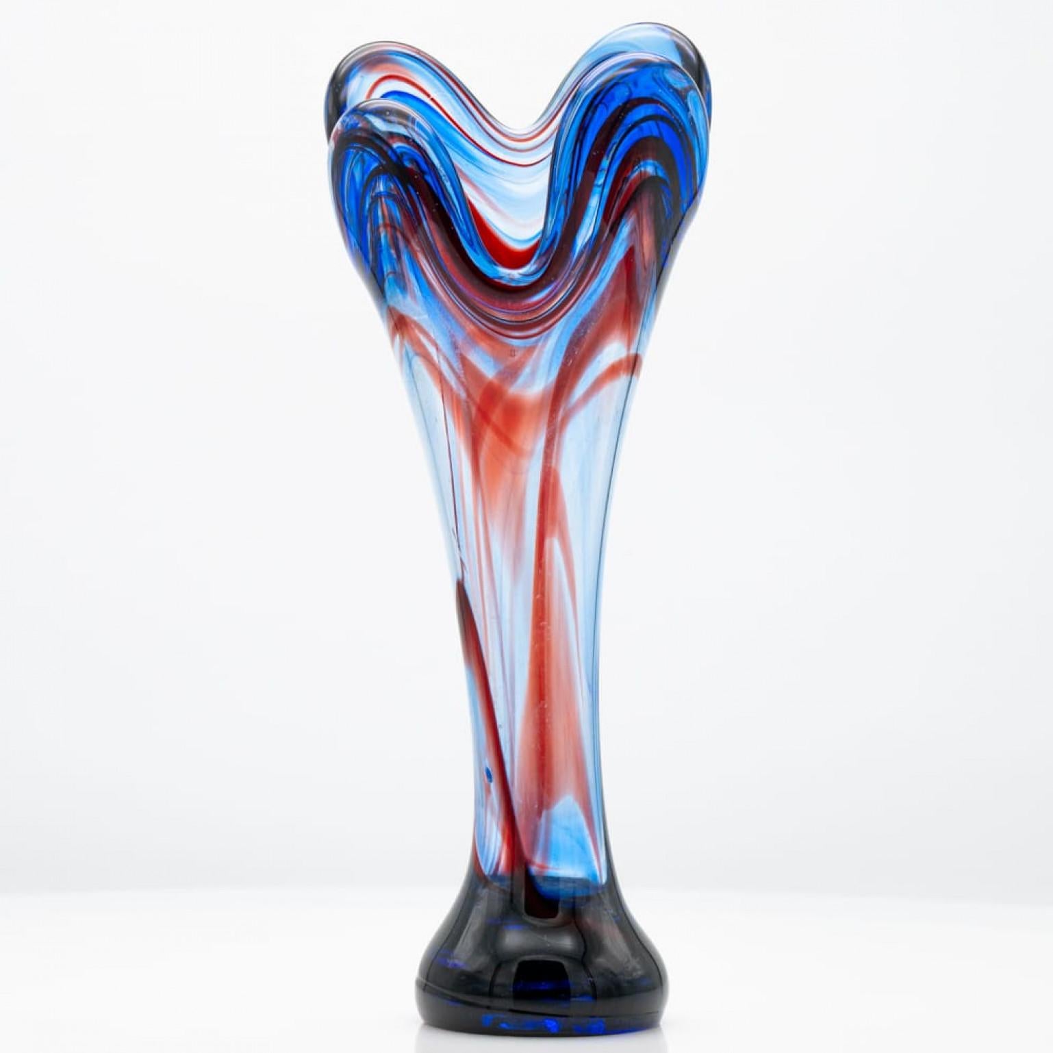 Set of 7 Murano Multi-coloured Glass Vases, Italy, 1970 For Sale 9