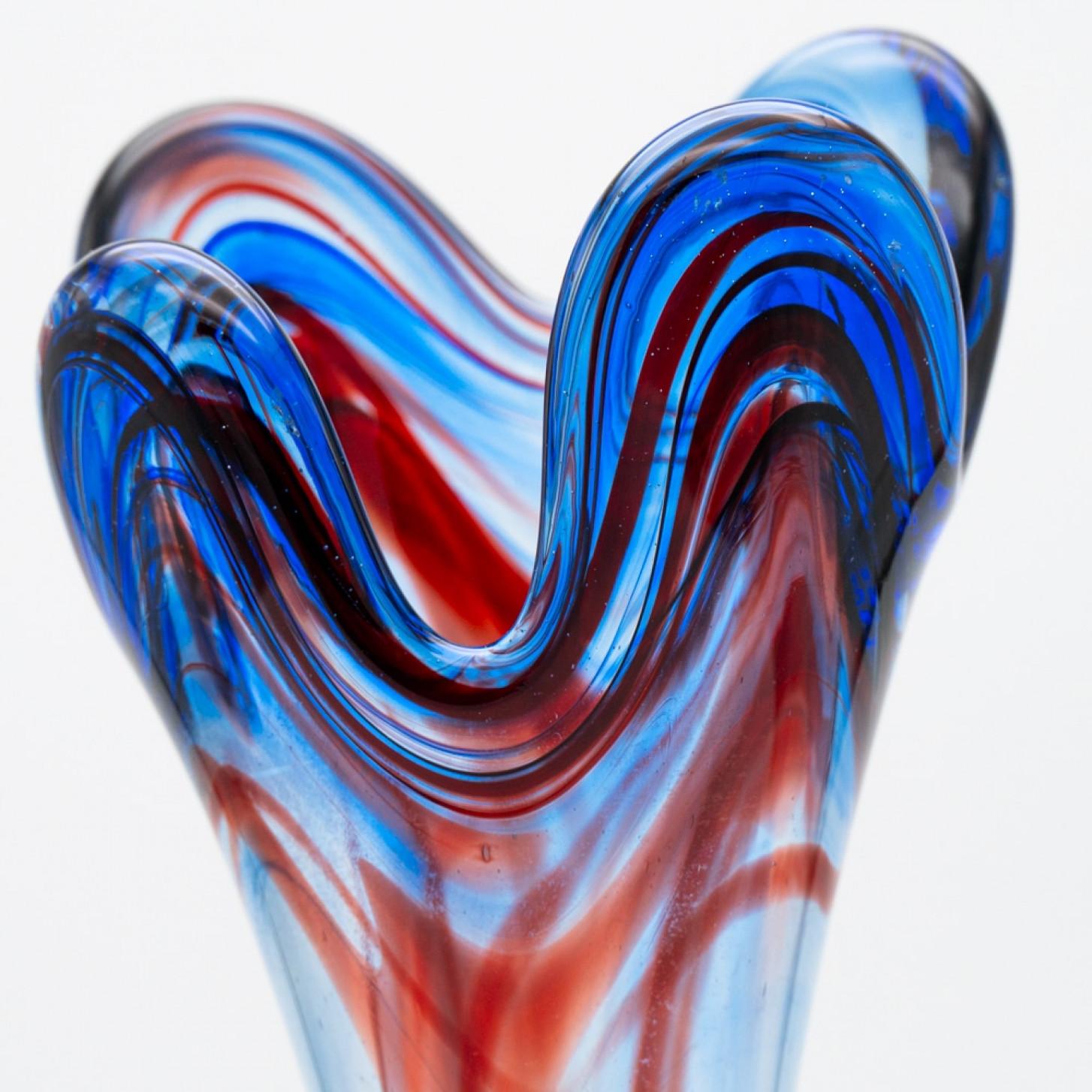 Set of 7 Murano Multi-coloured Glass Vases, Italy, 1970 For Sale 10