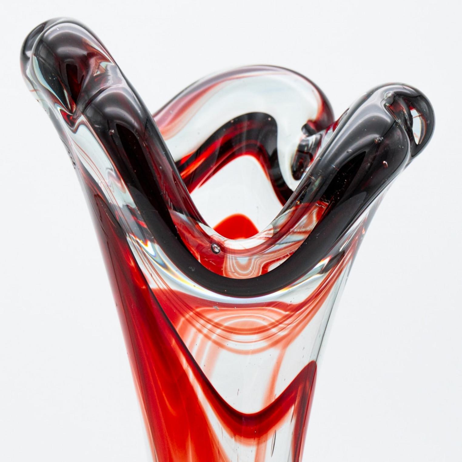 Set of 7 Murano Multi-coloured Glass Vases, Italy, 1970 For Sale 8
