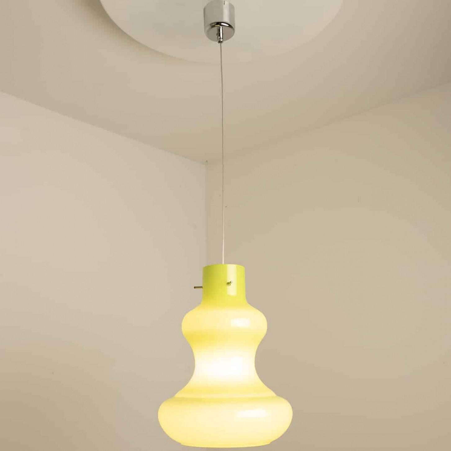 Varias lámparas colgantes de cristal de Murano de Massimo Vignelli para Venini, 1960 en venta 1