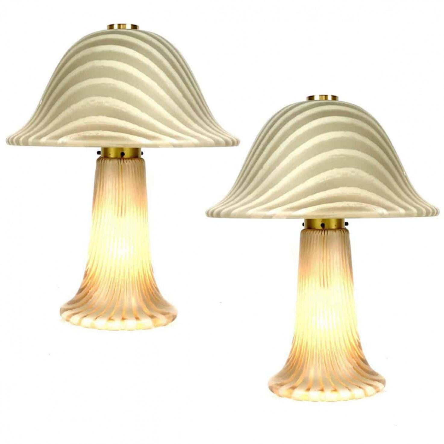 Space Age Large Mushroom Table Lamp by Peill Putzler, 1970s For Sale