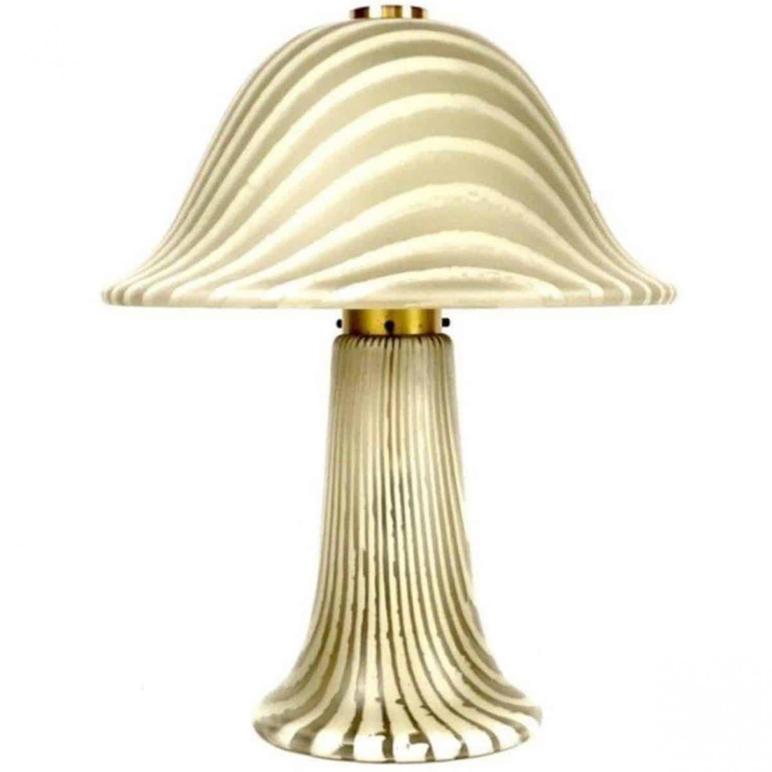 Brass Large Mushroom Table Lamp by Peill Putzler, 1970s For Sale