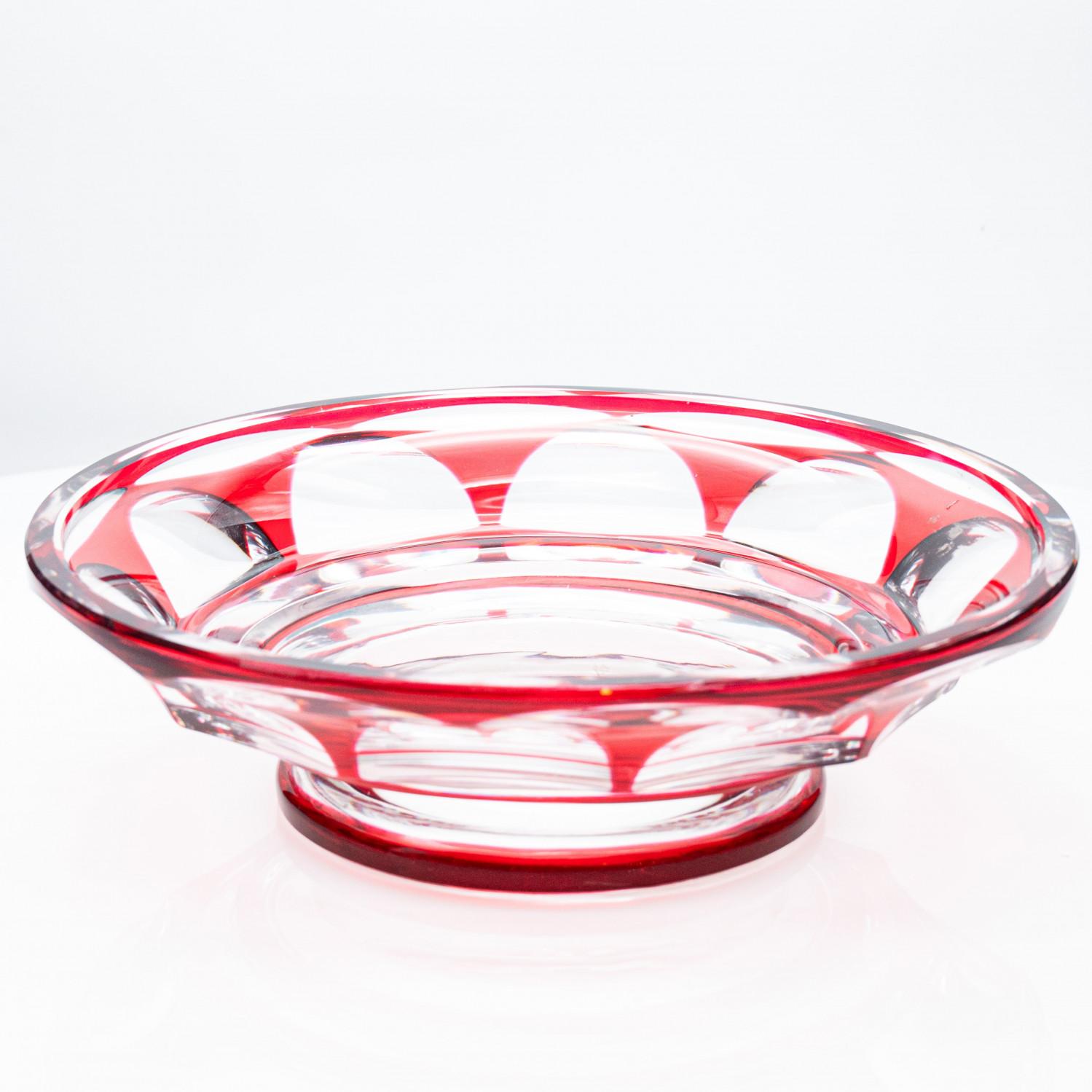 Set di 3 oggetti Baccarat e Saint Louis, cristallo rosso, Francia, 1930 in vendita 7