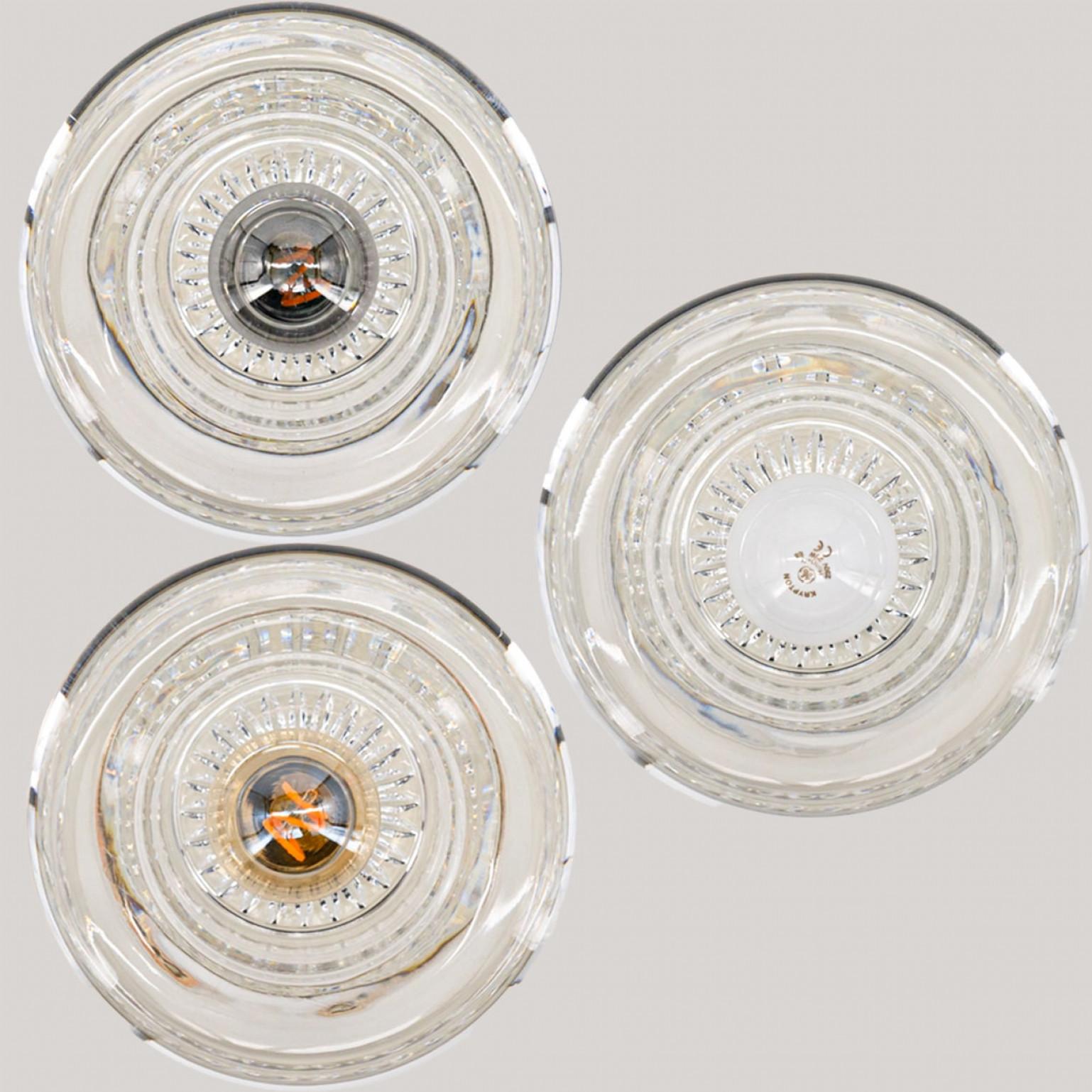 1 de las 10 Apliques de pared de cristal/ empotrables de Cosack Leuchten, años 70 finales del siglo XX en venta
