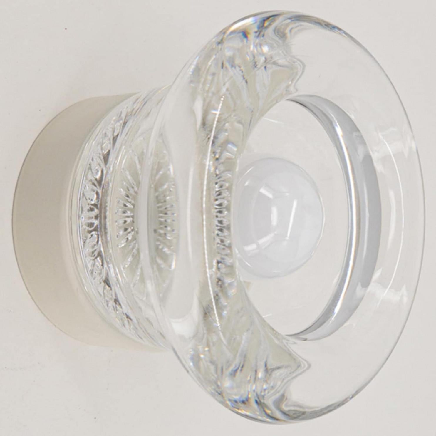1 de las 10 Apliques de pared de cristal/ empotrables de Cosack Leuchten, años 70 en venta 6