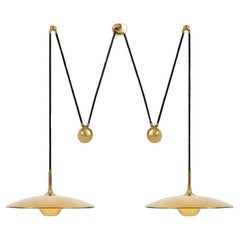 Lampe à suspension Onos 55 à double poignée en laiton de Florian Schulz, Allemagne