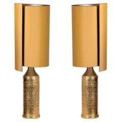 1 of the 2 Bitossi Lamps for Bergboms, with Custom Made Shades by René Houben