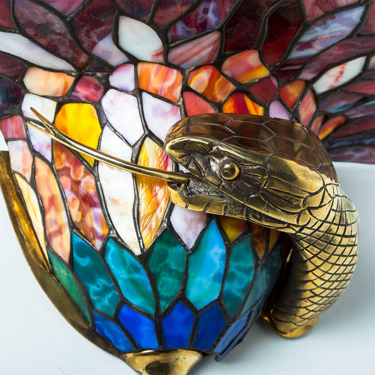 French Several Stunning Colorful Wall light in Style of Edgar Brandt, 1920 For Sale