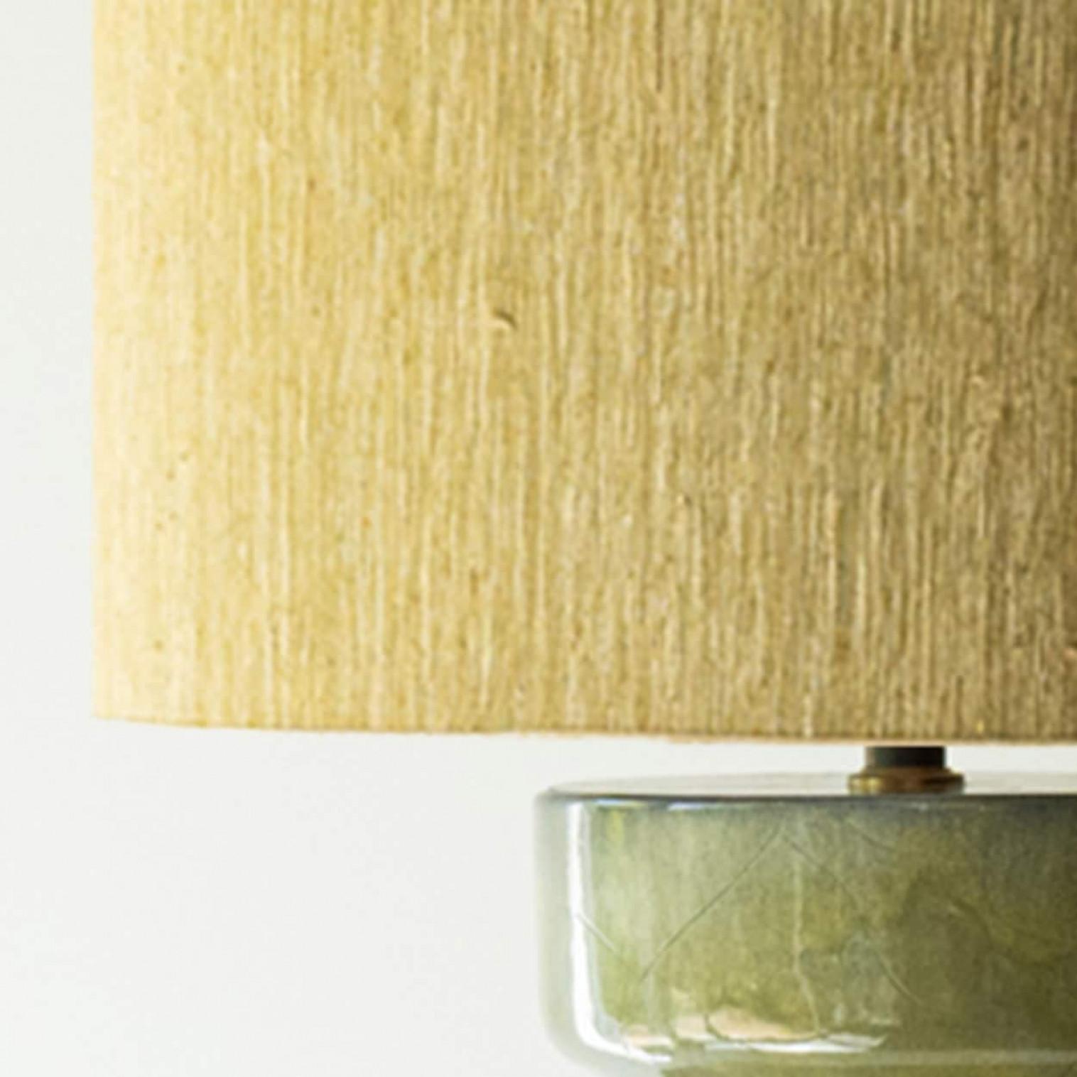 Large Beautiful ceramic table lamp, 1970s.

This lamp base brings refined elegance and rich visual appeal to any interior. With its beautiful shape, it offers a unique presence. 

This base with natural green tones fits perfectly with the custom