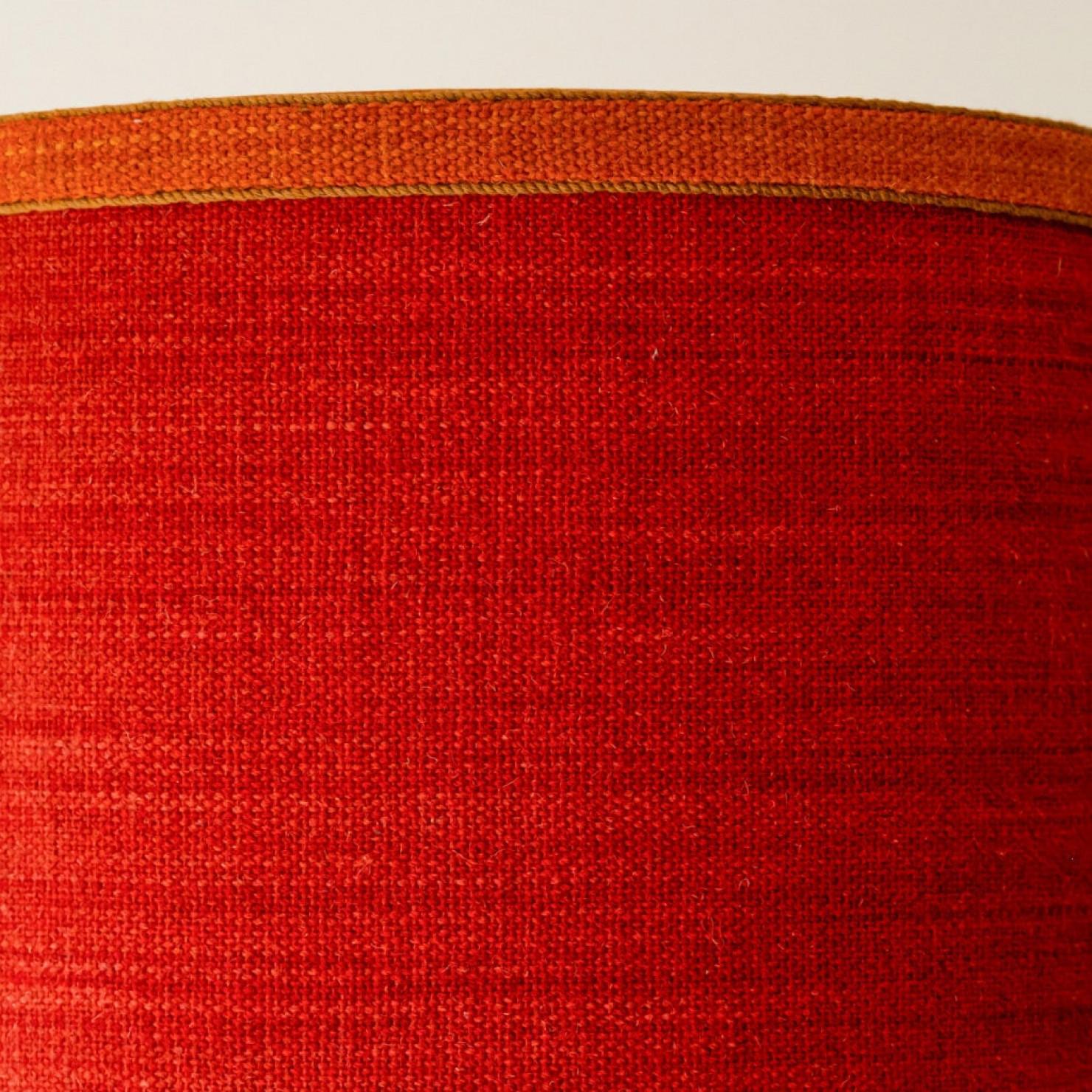 Other XXL Orange Sculptural Floor Lamp, Custom Made Lampshade by R. Houben For Sale