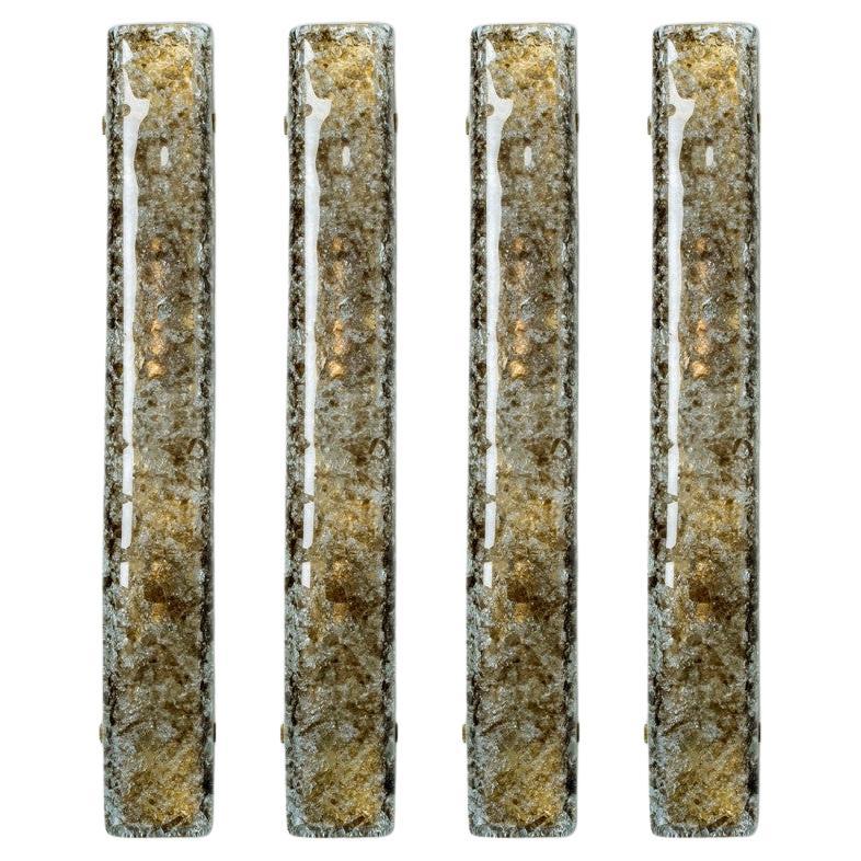 Several Tube Smoked Glass Wall Lights by Kaiser Leuchten, 1970s