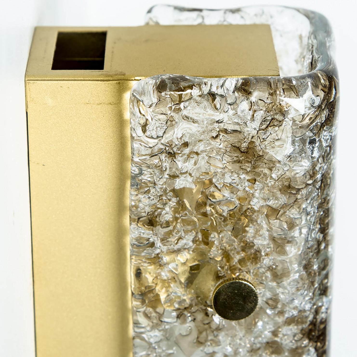 Mehrere Röhren-Rauchglas-Wandleuchten von Kaiser Leuchten, 1970er Jahre (Deutsch) im Angebot
