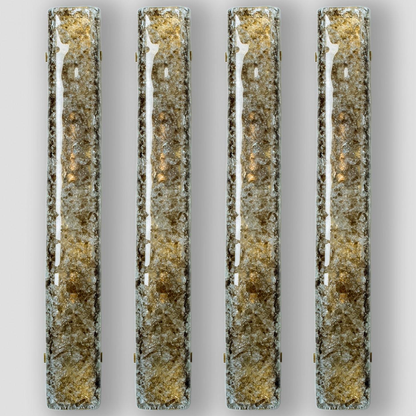 Mehrere Röhren-Rauchglas-Wandleuchten von Kaiser Leuchten, 1970er Jahre im Angebot 1