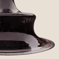 Pair of Aubergine Glass Holmegaard Hanging Lamps, 1970