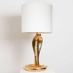 Set of 2 Table Lamps "Corbra" in Ceramic by Tommaso Barbi, 1960s