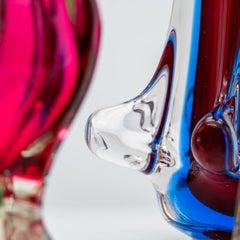 Set of 5 Murano Multi-coloured Glass Vases, Italy, 1970