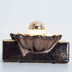 Pair of Rectangular Flower Shaped Wall Lights Ceramic by Pan, Denmark 1970
