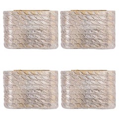 Several Organic Ribbed Glass Wall Lights, Italy