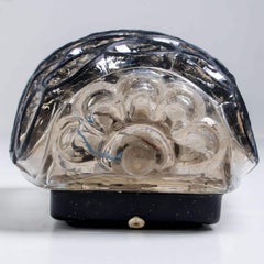 Pair of Iron and Bubble Glass Sconces Wall Lamps by Limburg, 1960