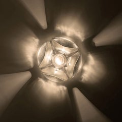 Pair of Flower Wall Lights, Chrome and Glass by Sische, 1970s, Germany