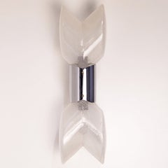 1 of the 2 Pairs Large Murano Glass Wall Lights by Nason for Mazzega, Italy 1970