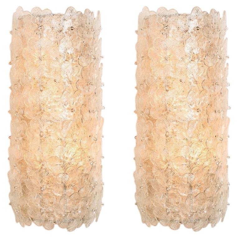 1 of the 6 Large Murano Glass Floral Wall Lights, Italy