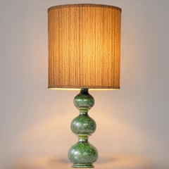 1 of the 2 Kaiser Green Curved Ceramic Lamp, Custom Lampshades by R. Houben
