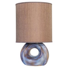 Large Celestial Ceramic Lamp with Hole, Custom Lampshade by R. Houben