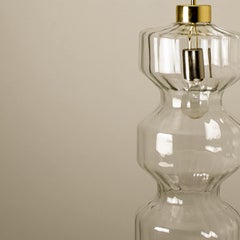 Diabolo Clear Glass Pendant made in Czech Republic, 1960s